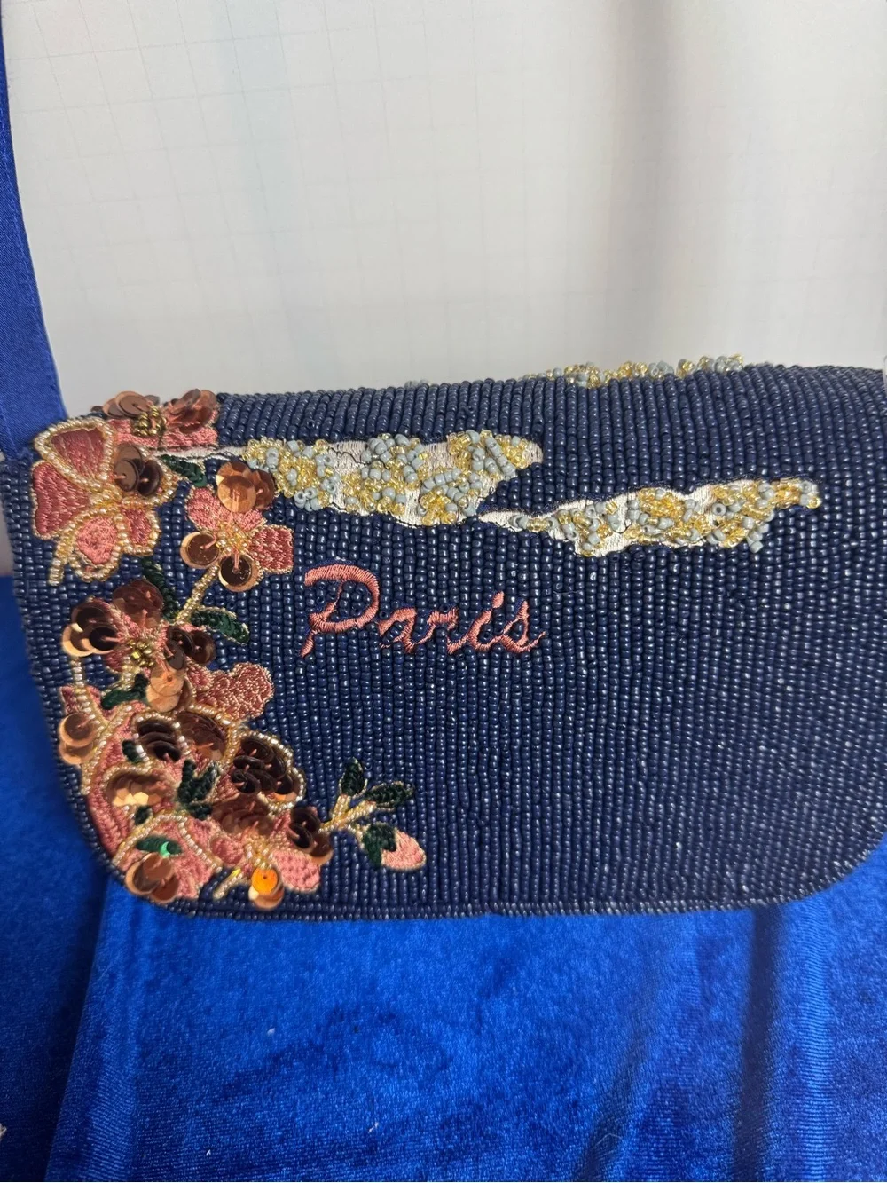 Viral Beaded TJ Maxx Shoulder Bag with Paris Motif